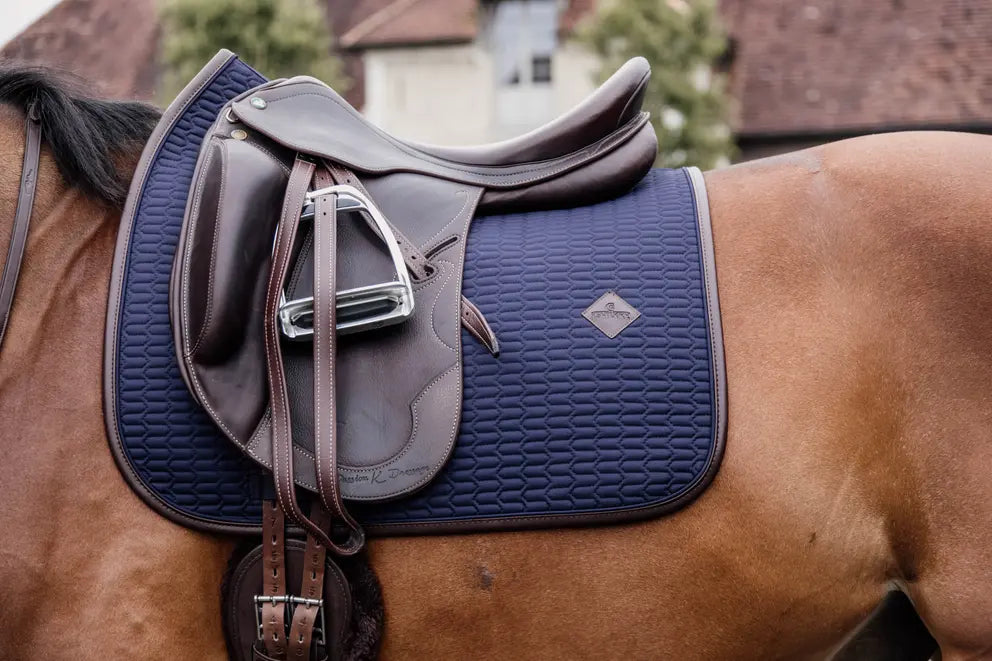 Kentucky Color Edition Leather Dressage Saddle Pad | Navy