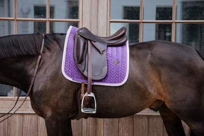 Kentucky Velvet Contrast Full Dressage Saddle Pad | Royal Purple