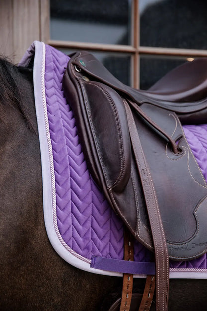 Kentucky Velvet Contrast Full Dressage Saddle Pad | Royal Purple