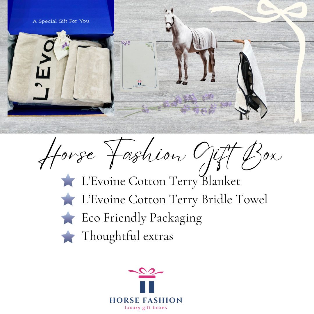 Luxe Equestrian Gift Box | L'Evoine Terry Blanket + Bridle Towel