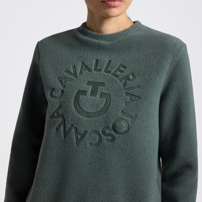 Cavalleria Toscana FW25 Fleece Crew Neck Sweatshirt | Jungle Green | PREORDER