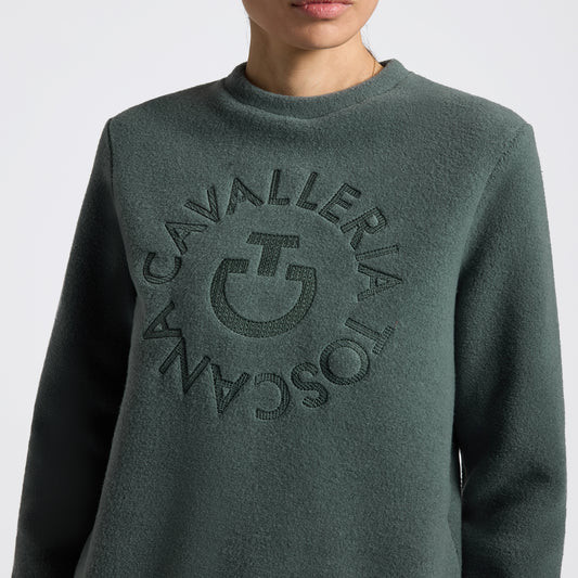 Cavalleria Toscana FW25 Fleece Crew Neck Sweatshirt | Jungle Green | PREORDER