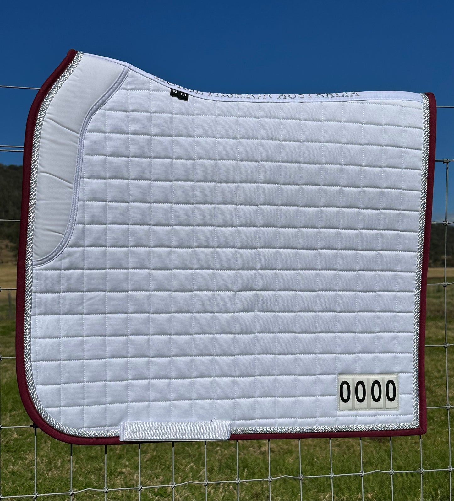 Horse Fashion Australia Dressage Competition Pad V2.0 with Numbers