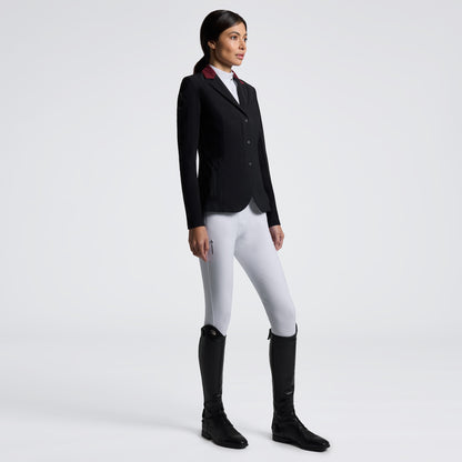 Cavalleria Toscana FW25 REVO Light Tech Knit Zip Jacket | Black/Burgundy PREORDER