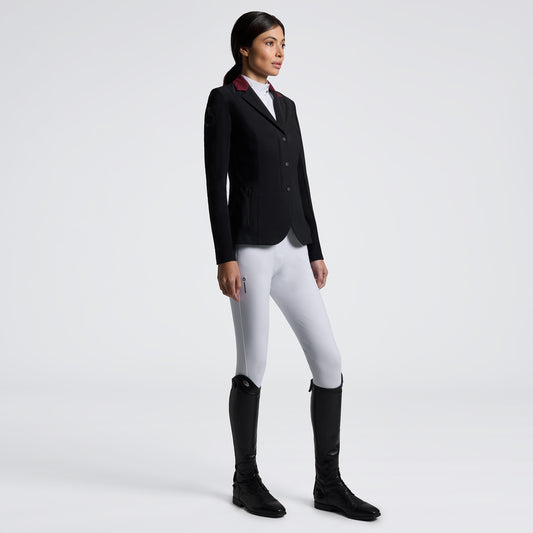 Cavalleria Toscana FW25 REVO Light Tech Knit Zip Jacket | Black/Burgundy PREORDER