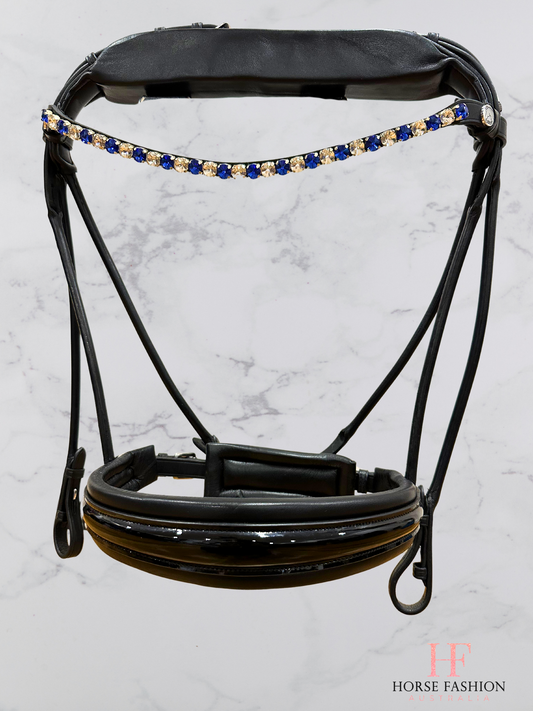 Finesse Semi Custom Bridle - Cassidy - Blue and Clear