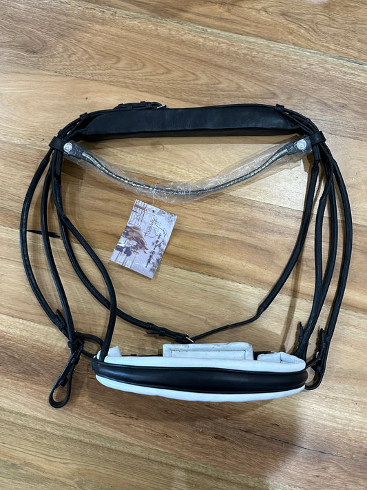 OUTLET Finesse Cassidy Double Bridle XFull Size Matte Black/White