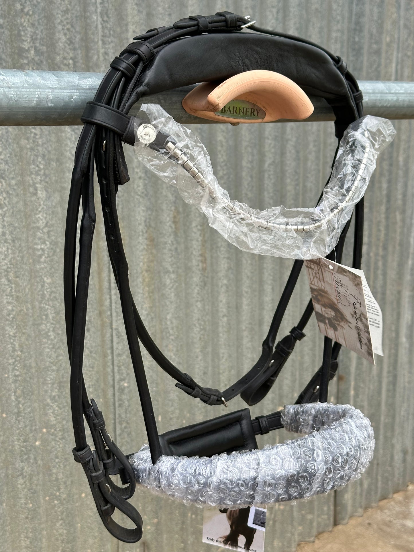 OUTLET Finesse Cassidy Double Bridle Cob Size Matte Black/Black