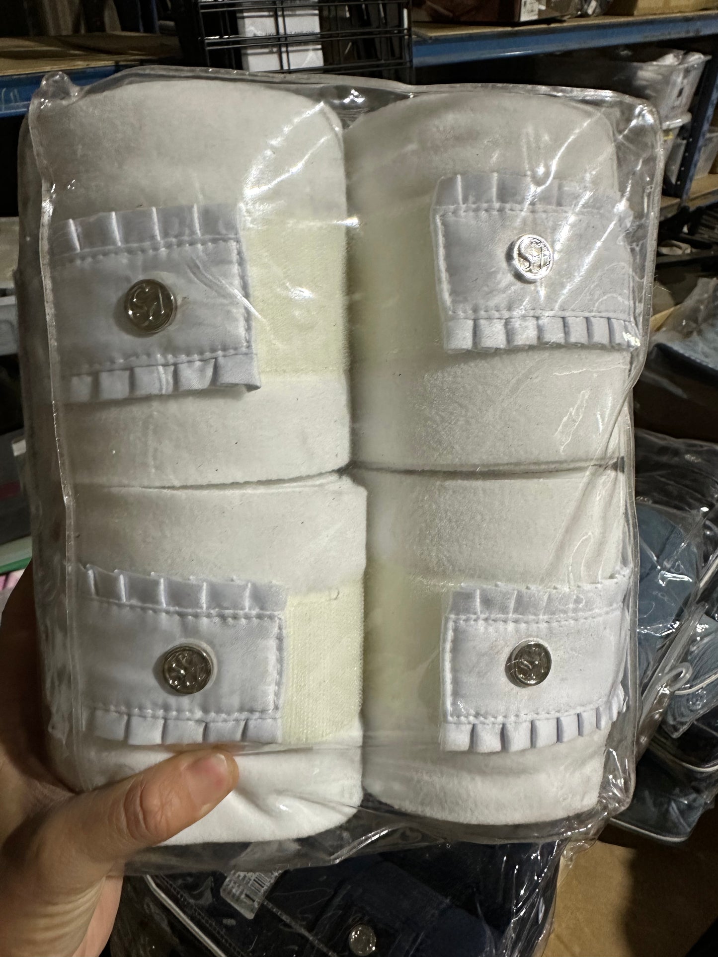 PS of Sweden White Ruffle Polo Bandages