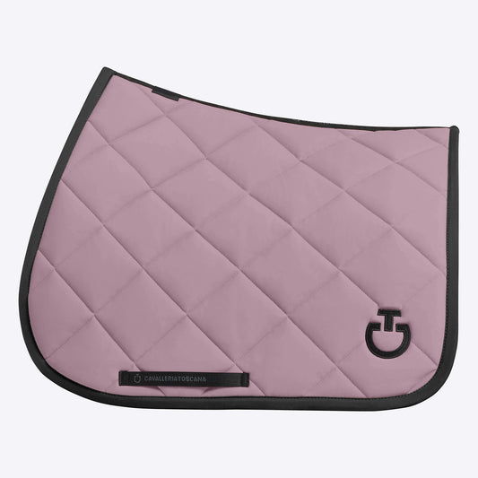 Cavalleria Toscana FW25 Diamond Quilt Jersey Jump Saddle Pad | Grape Shake