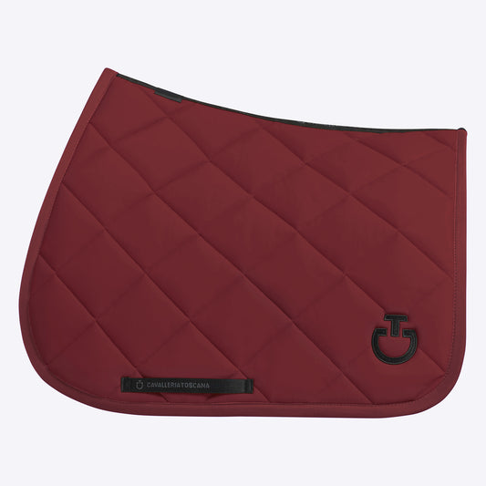 Cavalleria Toscana FW25 Diamond Quilt Jersey Jump Saddle Pad | Bordeaux