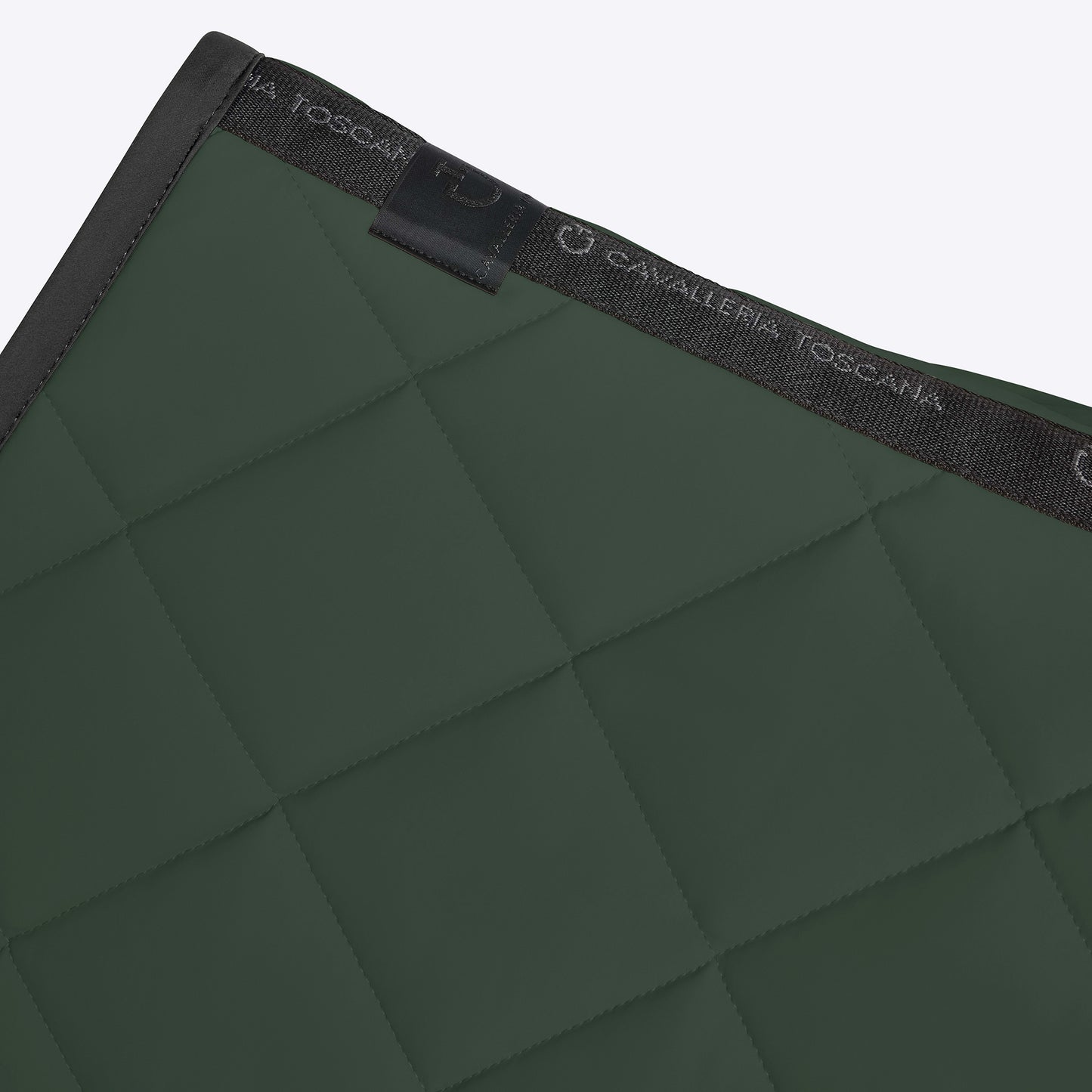 Cavalleria Toscana FW25 Diamond Quilt Jersey Jump Saddle Pad | Jungle Green