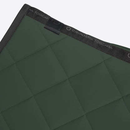 Cavalleria Toscana FW25 Diamond Quilt Jersey Jump Saddle Pad | Jungle Green