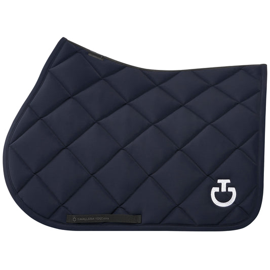 Cavalleria Toscana FW25 Diamond Quilt Jersey Jump Saddle Pad | Dark Navy