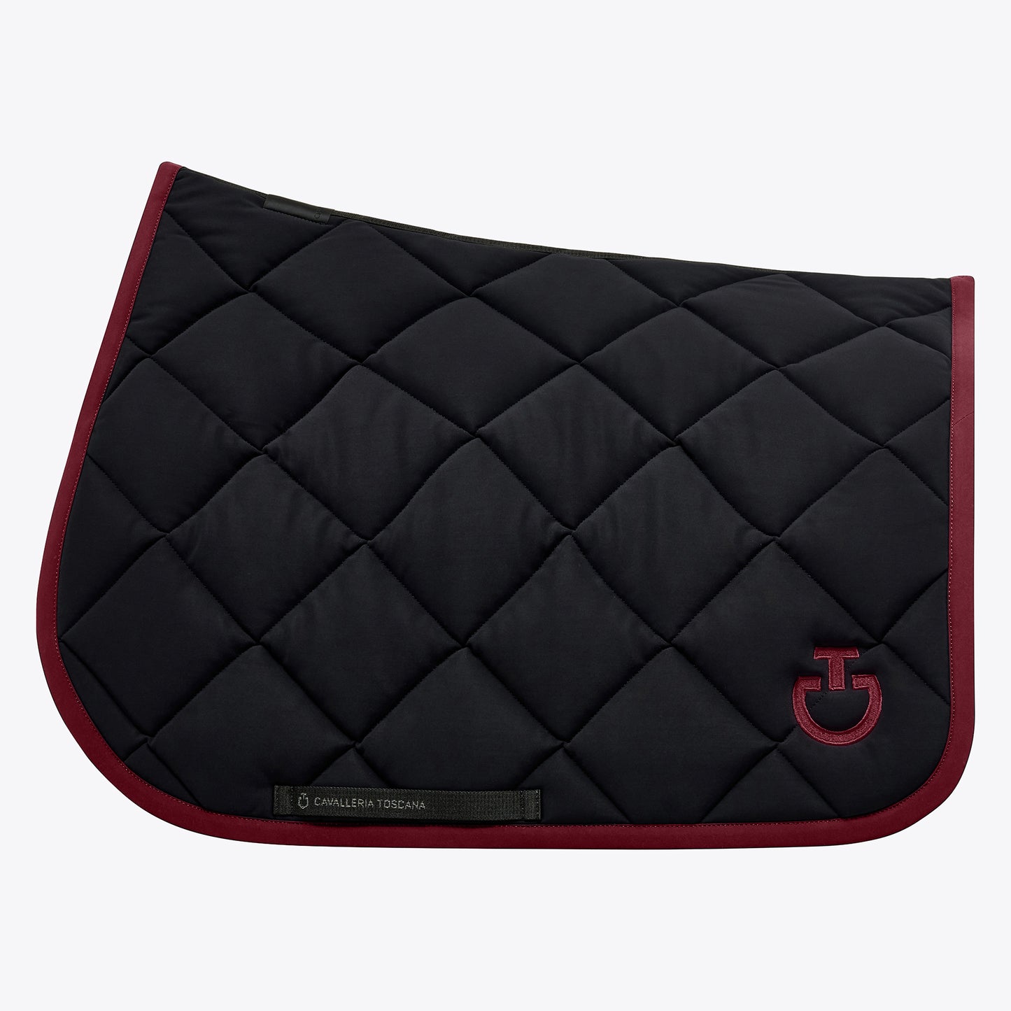 Cavalleria Toscana FW25 Diamond Quilt Jersey Jump Saddle Pad | Black/Bordeaux