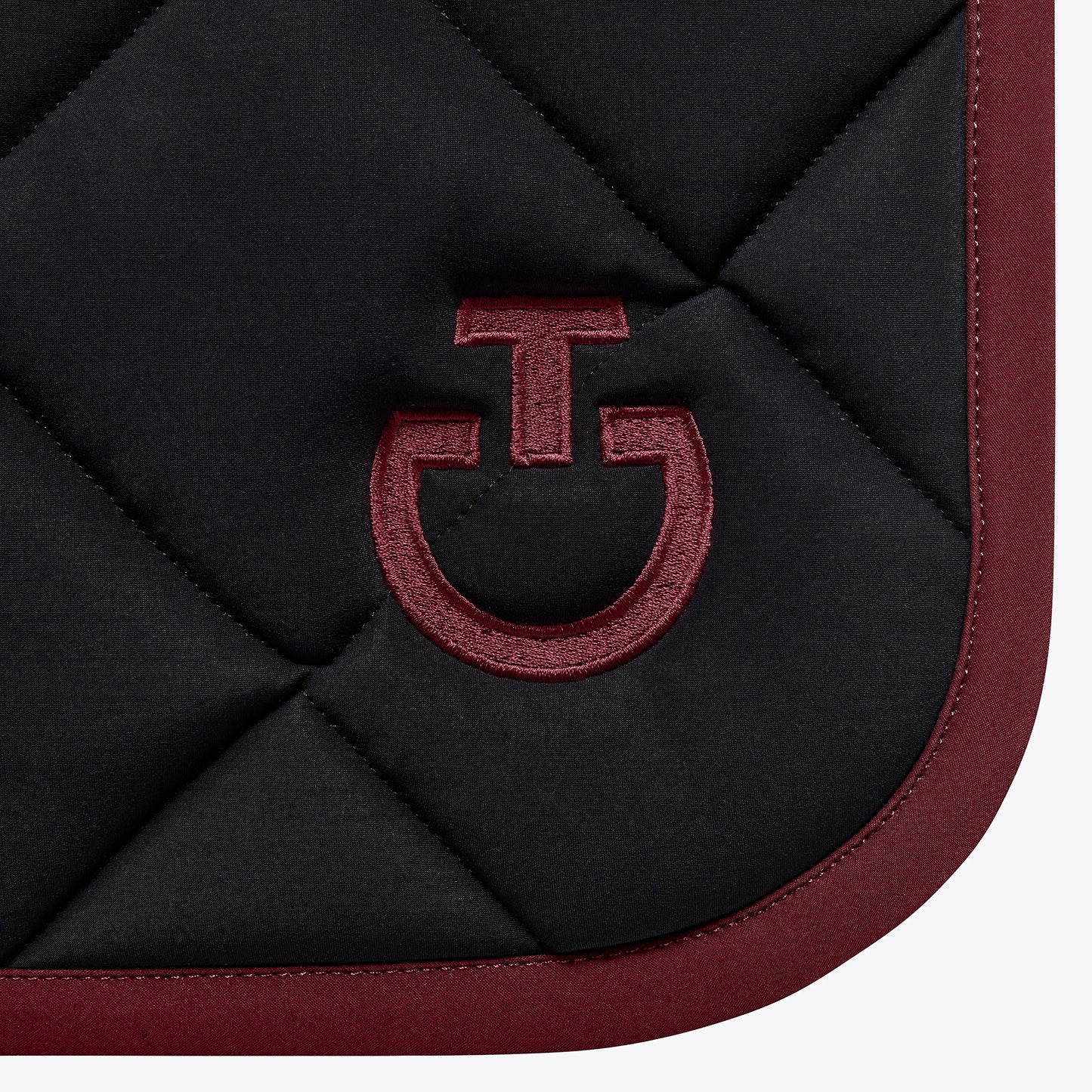 Cavalleria Toscana FW25 Diamond Quilt Jersey Jump Saddle Pad | Black/Bordeaux