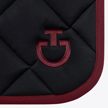 Cavalleria Toscana FW25 Diamond Quilt Jersey Jump Saddle Pad | Black/Bordeaux