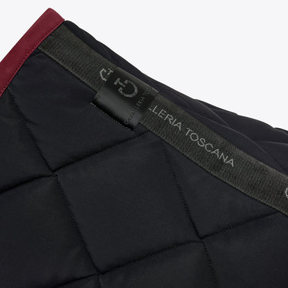 Cavalleria Toscana FW25 Diamond Quilt Jersey Jump Saddle Pad | Black/Bordeaux