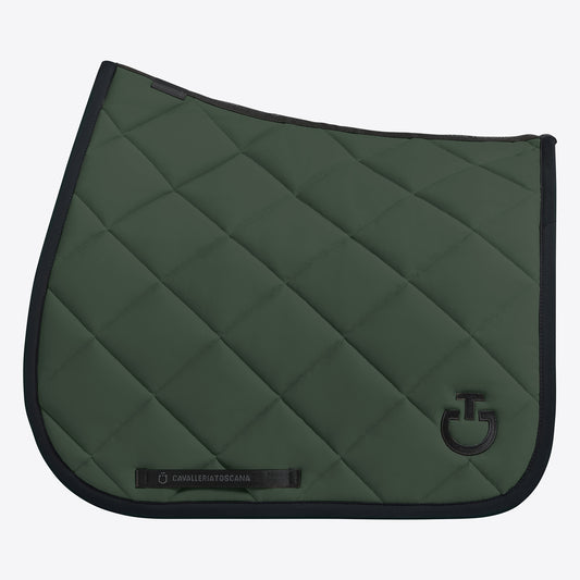Cavalleria Toscana FW25 Diamond Quilt Jersey Dressage Saddle Pad | Jungle Green