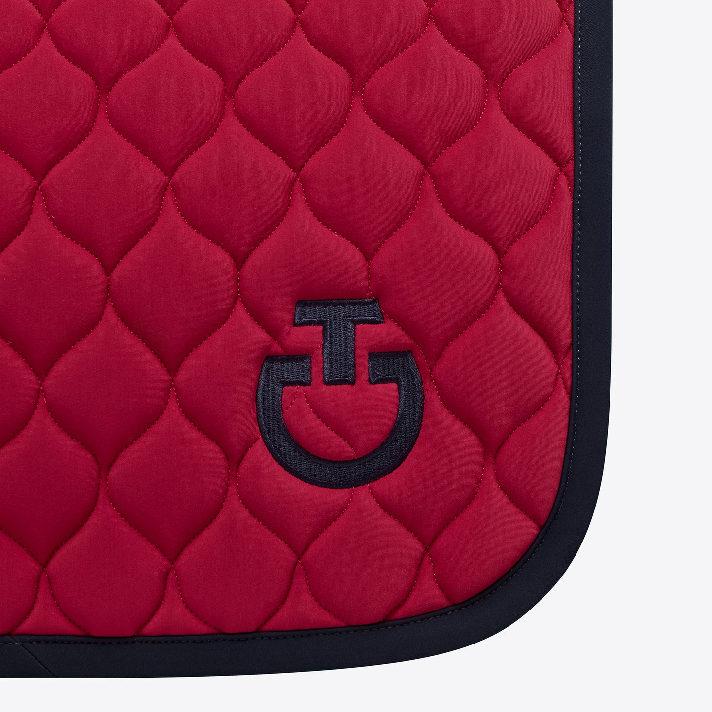 Cavalleria Toscana Circular Quilted Jersey Jump Saddle Pad | Rose/Navy | COB