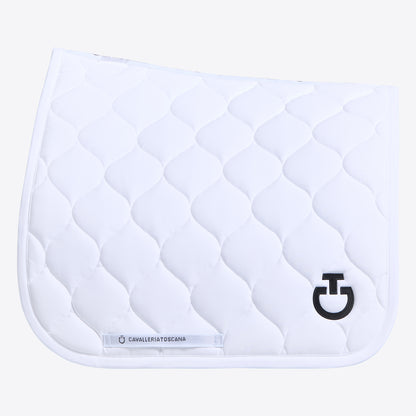 Cavalleria Toscana FW25 Dressage Saddle Pad New Circular Quilt | White