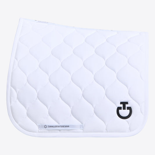 Cavalleria Toscana FW25 Dressage Saddle Pad New Circular Quilt | White