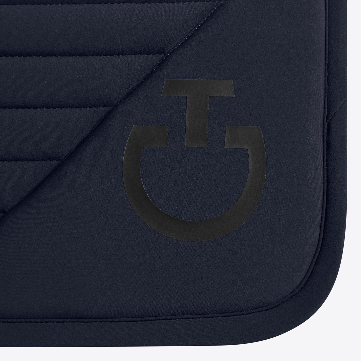 Cavalleria Toscana FW25 Logo Print Jersey Jumping Saddle Pad | Dark Navy