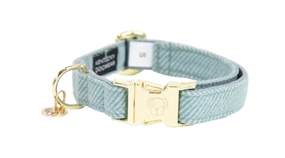 Kentucky Wool Dog Collar + Lead Set | Light Blue