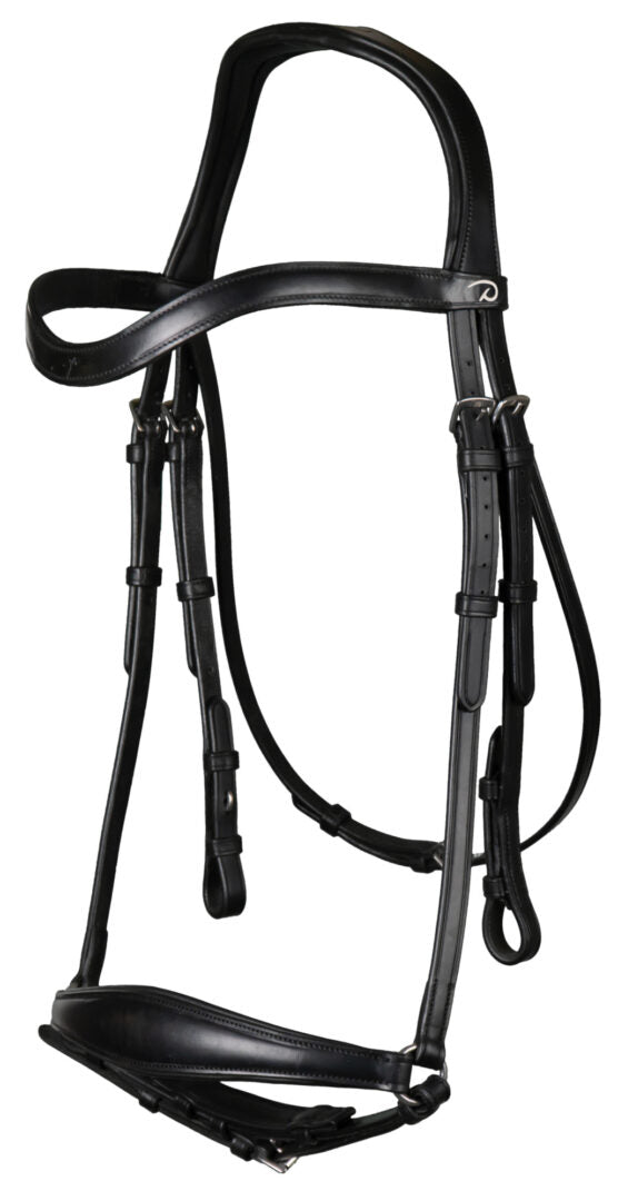 Dy'on Dressage Collection Flat Leather Drop Noseband Bridle