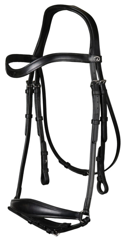 Dy'on Dressage Collection Flat Leather Drop Noseband Bridle