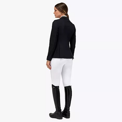 Cavalleria Toscana Womens Jersey Mesh Zip Competition Jacket | Black