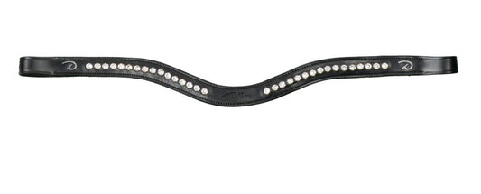 Dy'on Half Swarovski Shaped Browband | Black/Cob