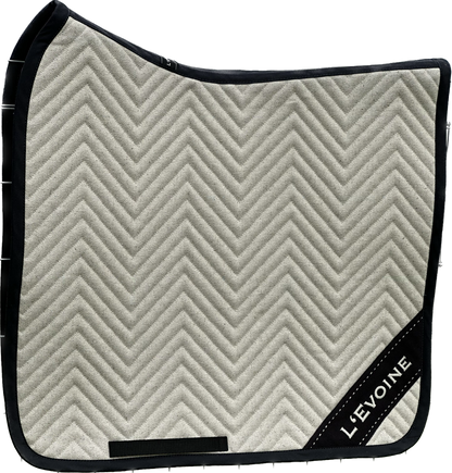 L'evoine Dressage Saddle Pad Linen with Logo La Raie