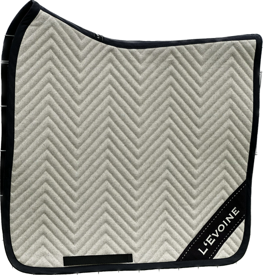 L'evoine Dressage Saddle Pad Linen with Logo La Raie