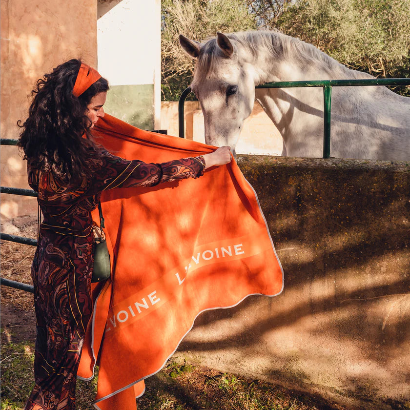 L'Evoine Terry Cotton Blanket: Terra Orange