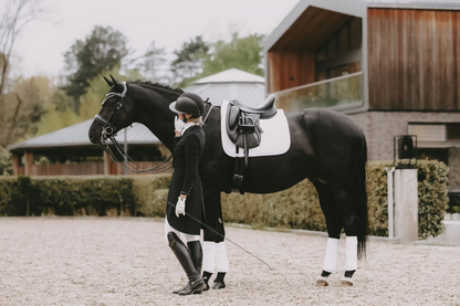 Kentucky Saddle Pad Pearls Dressage Show | White