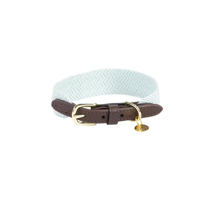 Kentucky Jacquard Dog Collar + Lead SET | Light Blue or Pink