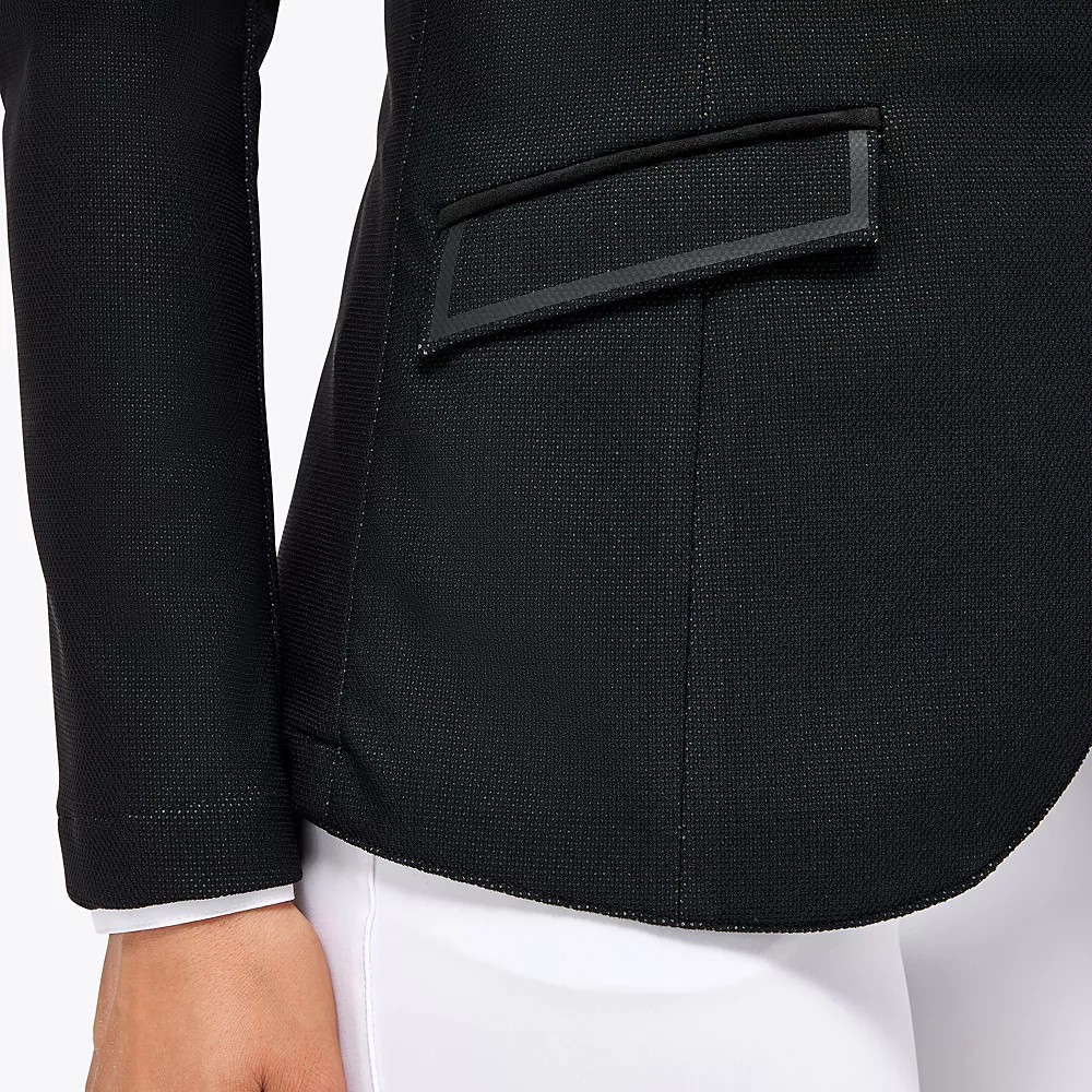 Cavalleria Toscana Womens Jersey Mesh Zip Competition Jacket | Black