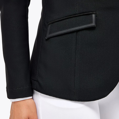 Cavalleria Toscana Womens Jersey Mesh Zip Competition Jacket | Black
