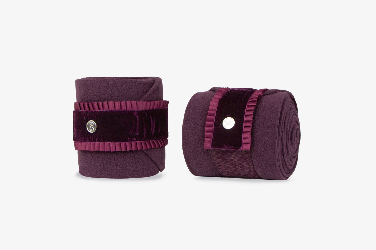 PS of Sweden FW21 Diamond Ruffle Polo Bandages | Wine, Midnight Blue, Hunter, Forest Green
