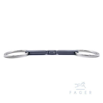 FAGER "Madeleine" Titanium Single/Double Jointed Bridoon Bit - Ex Display no tags