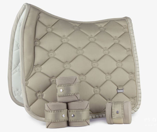 PS of Sweden Ruffle Collection | Creme de la Creme | Dressage Saddle pad and polos SET