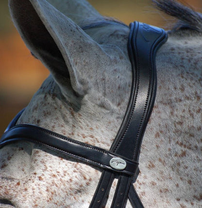 Dy'on Drop Noseband Flat Leather Dressage Bridle