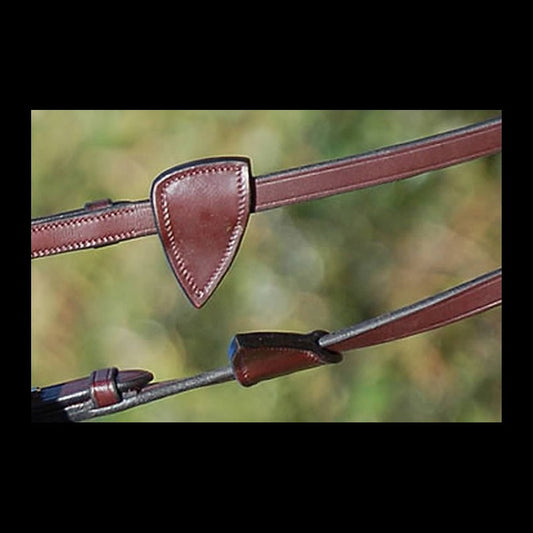 Dy'on English Leather Hunter Soft Reins 5/8" with Leather Loops