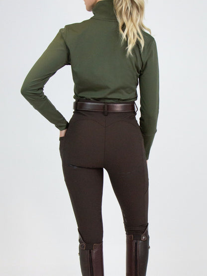 PS of Sweden Fall 21 Grace Half Zip Base Layer | Blush or Forest Green