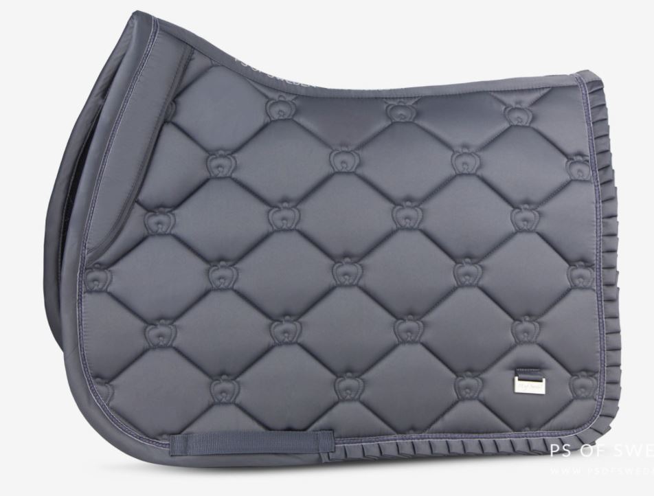 PS of Sweden SS21 Ruffle Saddle Pad Grey | Dressage or Jump