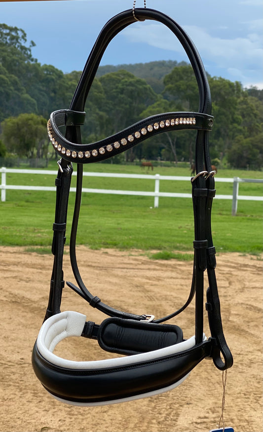 Dy’on Flat Leather Semi Custom Snaffle Bridle