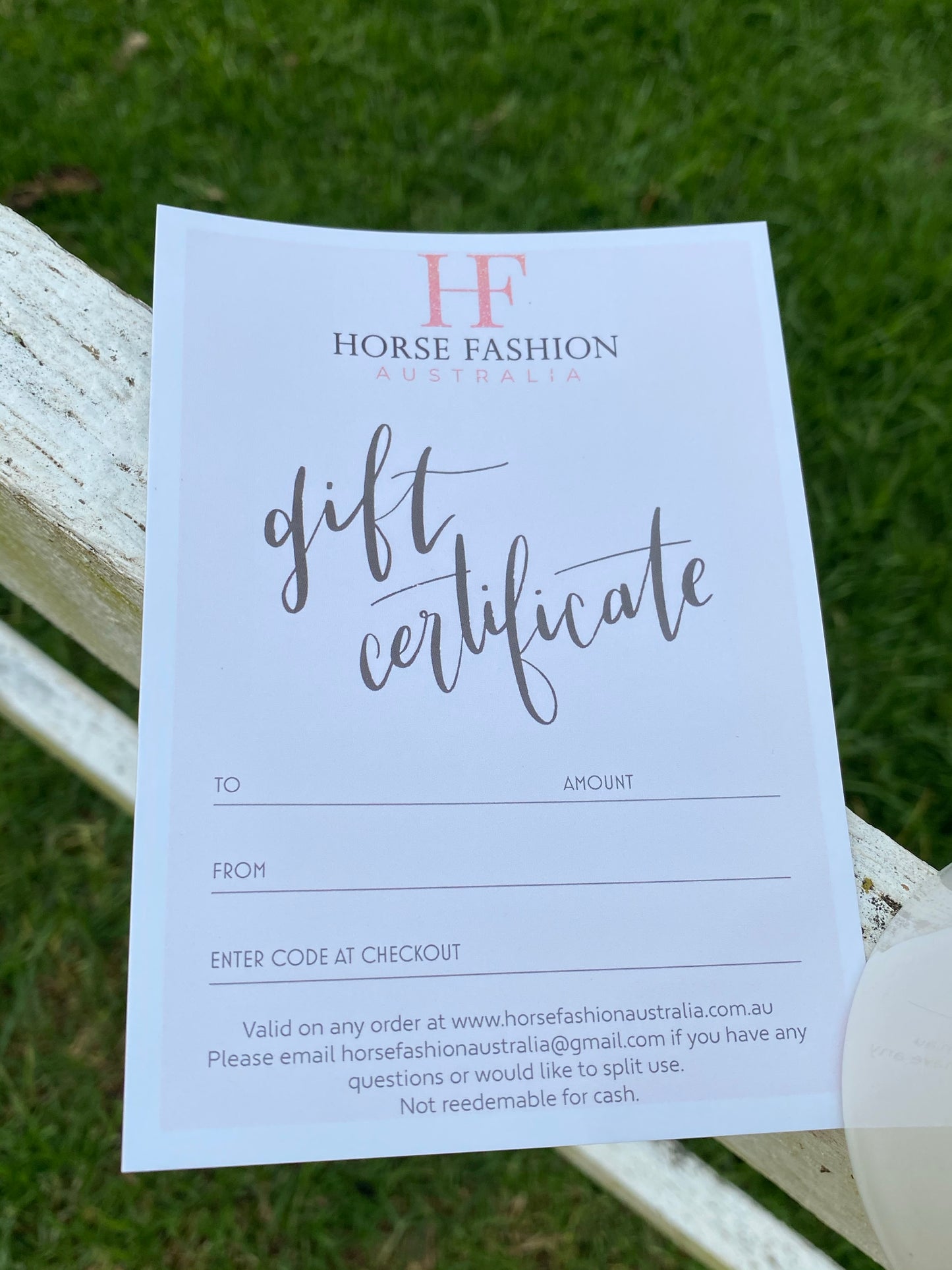 Horse Fashion Gift Certificate Bundle