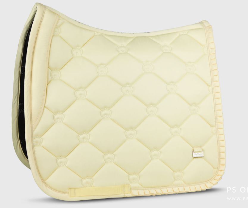 PS of Sweden SS21 Ruffle Collection Dressage Saddle Pad | Lemon