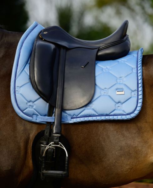 PS of Sweden SS21 Ruffle Collection Dressage Saddle Pad | Light Blue